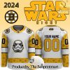 Boston Bruins x Star Wars Night For Fans Full Printing Lace Up Hoodie SEN2913