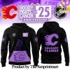 Calgary Flames 2024 NHL Breast Cancer Awareness Month Casual All Over Print Hoodie SEN2923