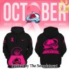 Colorado Avalanche 2024 NHL Breast Cancer Awareness Month Casual All Over Print Hoodie SEN2925