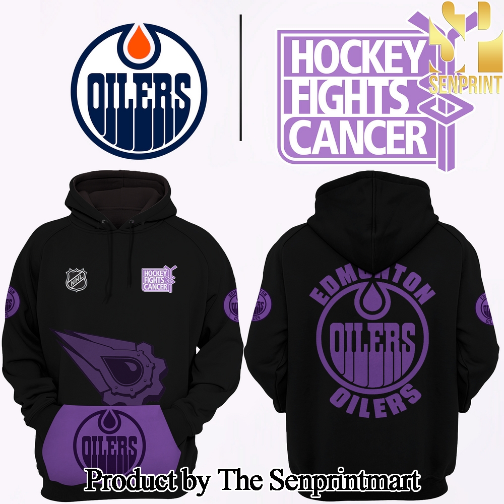 Edmonton Oilers 2024 Hockey Fights Cancer Unisex Full Printing Hoodie SEN2969