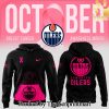 Edmonton Oilers 2024 NHL Breast Cancer Awareness Month Casual Full Printed Casual All Over Print Hoodie SEN2962