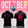 Edmonton Oilers 2024 NHL Breast Cancer Awareness Month Casual Full Printed Long Sleeve Shirt SEN2964