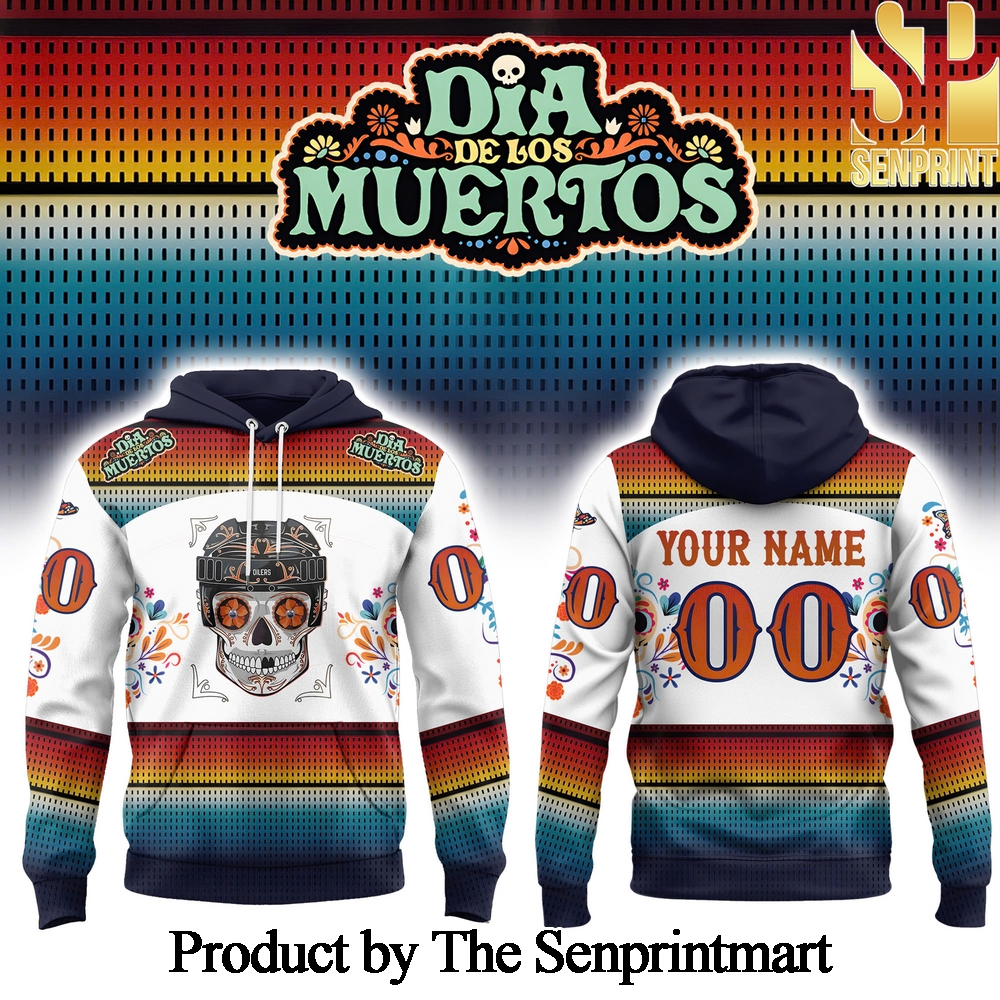 Edmonton Oilers Dia De Los Muertos Custom Hoodie SEN2949