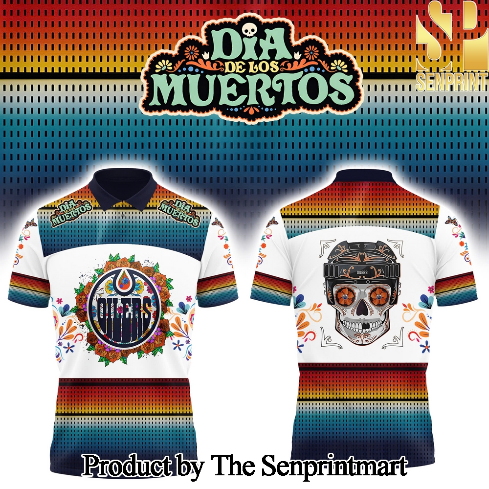 Edmonton Oilers Dia De Los Muertos Premium Polo SEN2945