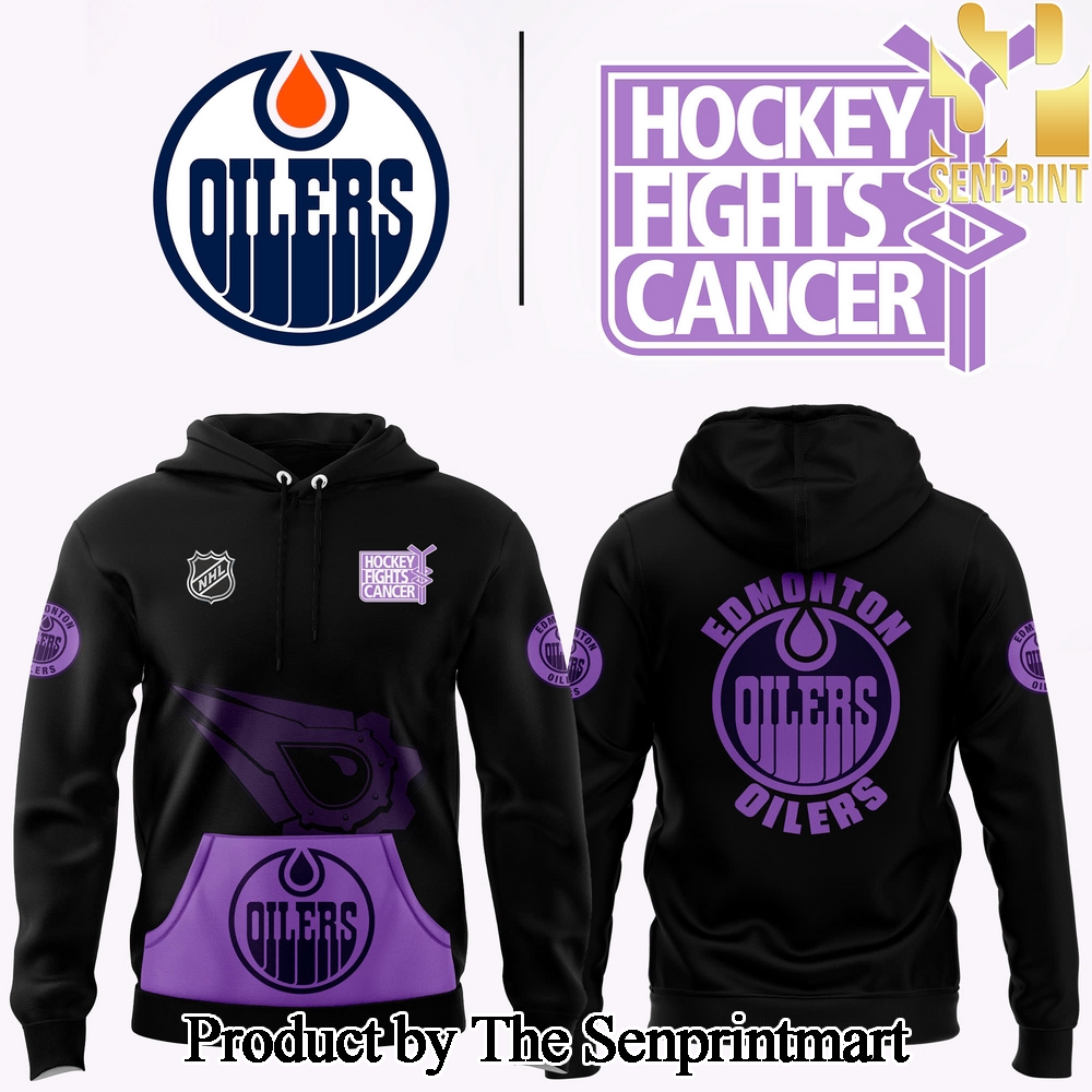 Edmonton Oilers Hockey Fights Cancer For Sport Fans All Over Printed Hoodie2024 SEN2978