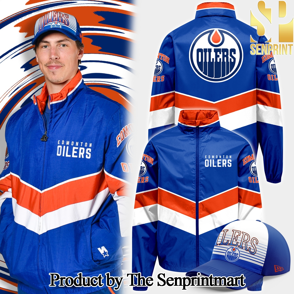 Edmonton Oilers Limited Exclusive Stand Collar Starter Jacket SEN2984