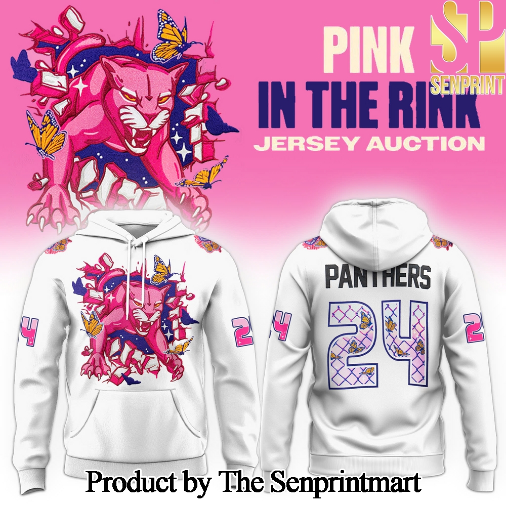 Florida Panthers Pink In The Rink Unisex All Over Printed Hoodie White Color SEN2990