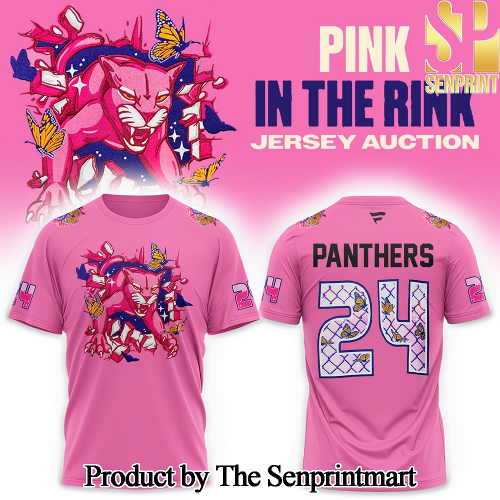 Florida Panthers Pink In The Rink Unisex All Over Printed Tshirt Pink Color SEN2995