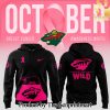 Minnesota Wild 2024 NHL Breast Cancer Awareness Month Classic Full Printing Casual All Over Print Hoodie SEN3013