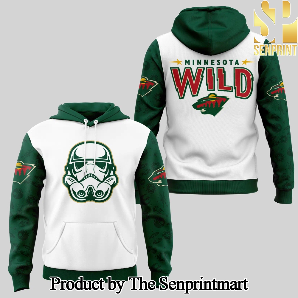 Minnesota Wild x Star Wars Night Unique Full Printing Hoodie SEN3006