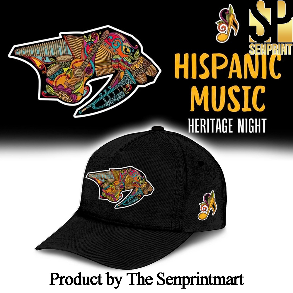 Nashville Predators Hispanic Music Heritage Night 2024 Casual 3D Cap SEN3025