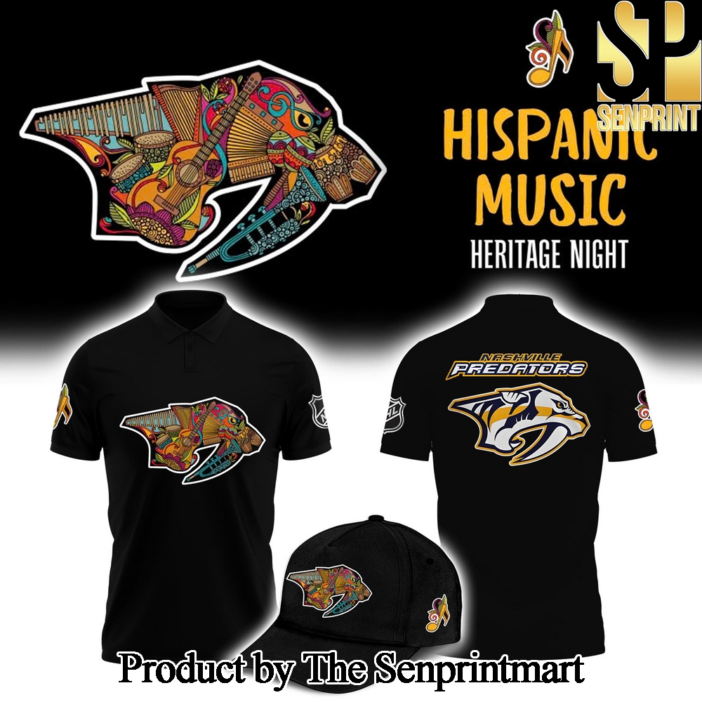 Nashville Predators Hispanic Music Heritage Night 2024 Casual 3D Combo Polo SEN3020