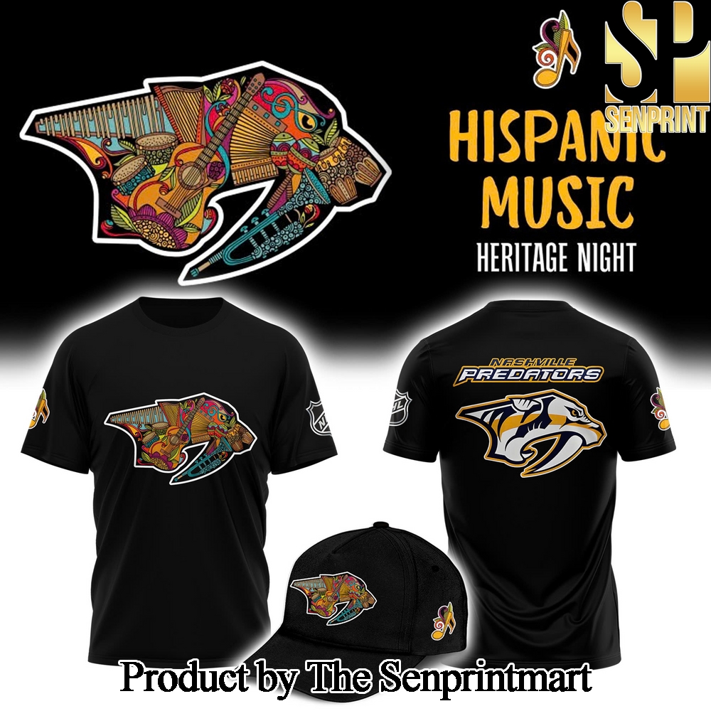 Nashville Predators Hispanic Music Heritage Night 2024 Casual 3D Combo Tshirt SEN3019