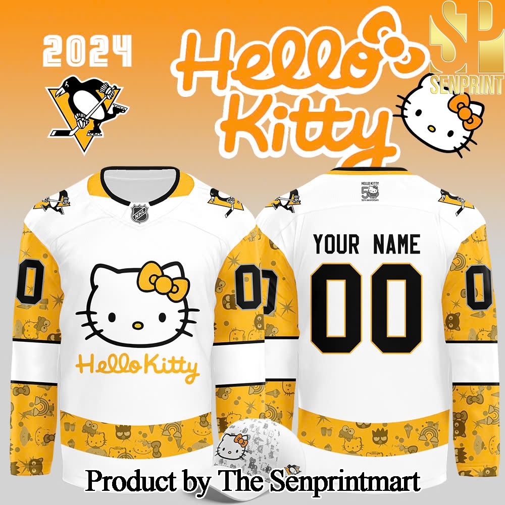 Pittsburgh Penguins x Hello Kitty 50th Anniversary Exclusive For Sport Fans 3D Jersey SEN3034