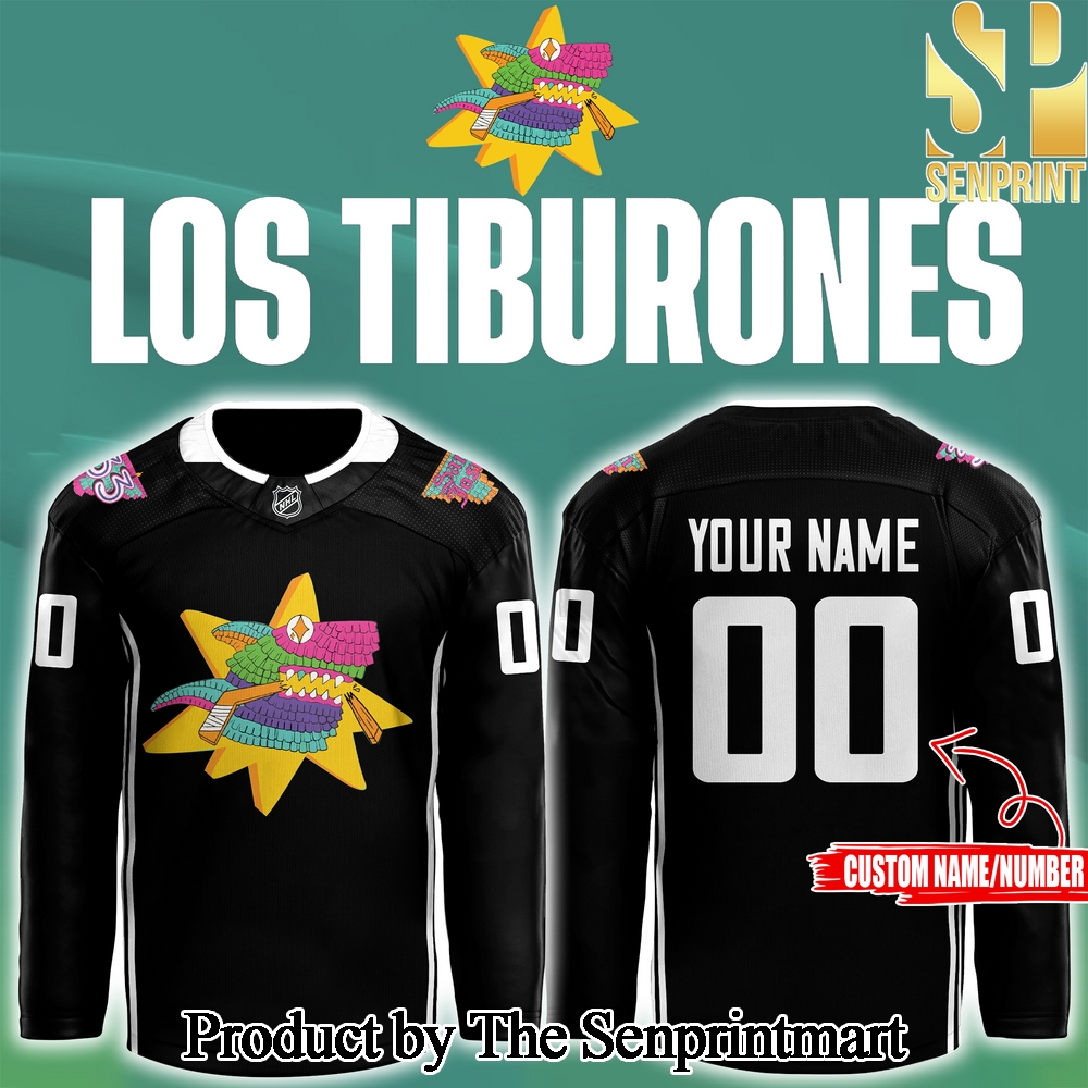 San Jose Sharks x Los Tibs 2024 For Sport Fans 3D Jersey SEN3045