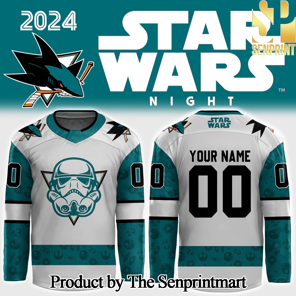 San Jose Sharks x Star Wars Night For Sport Fans Full Printed Custom jersey SEN3052