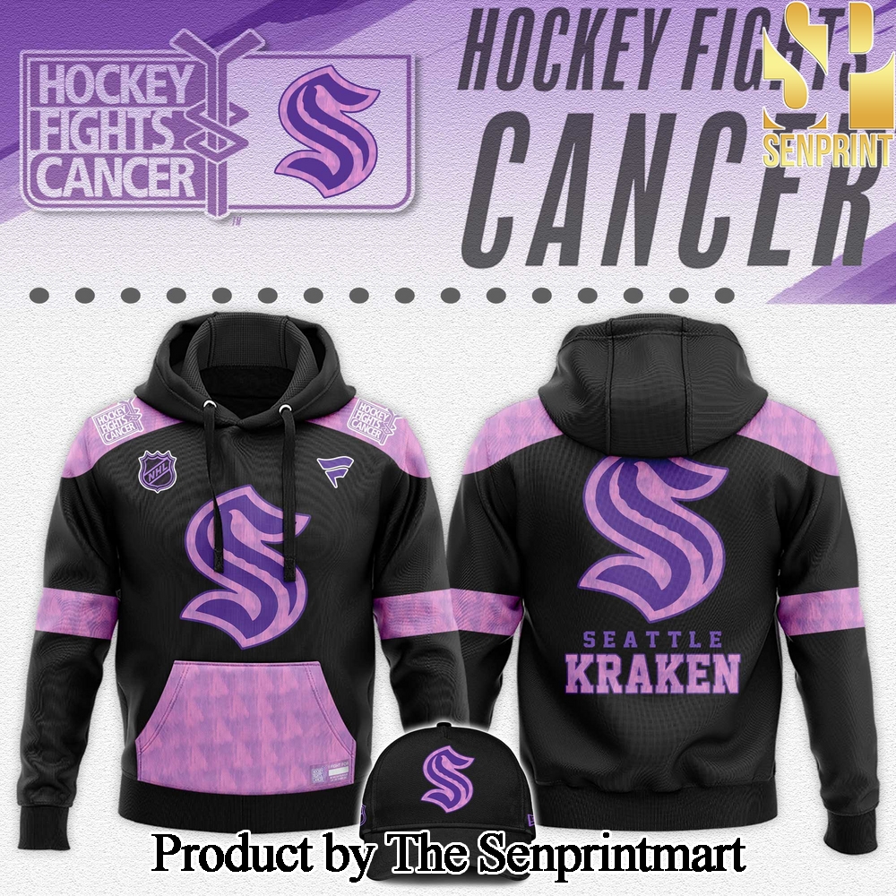 Seattle Kraken Hockey Fights Cancer For Sport Fans All Over Printed Hoodie SEN2873