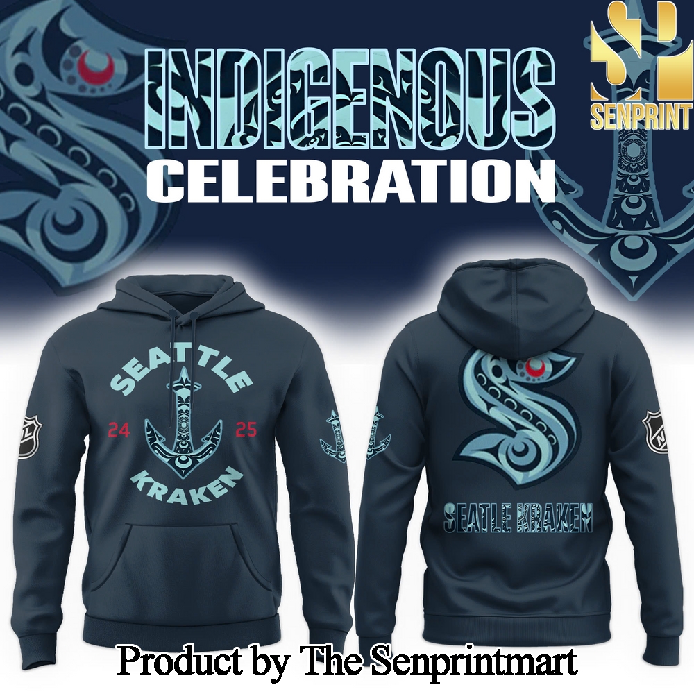 Seattle Kraken Indigenous Peoples Night 2024 For Sport Fans Full Printed Hoodie SEN3071