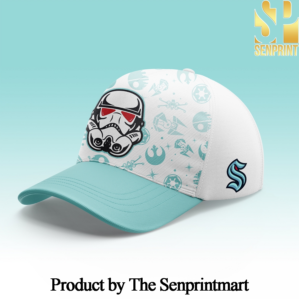 Seattle Kraken x Star Wars Night For Sport Fans 3D Cap SEN3084