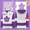 Toronto Maple Leafs x Hockey Fight Cancer 2024 Lace Up Hoodie SEN3097