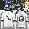 Utah Hockey Club x Hello Kitty 50th Anniversary For Sport Fans Full Printed Hoodie Black SEN3124