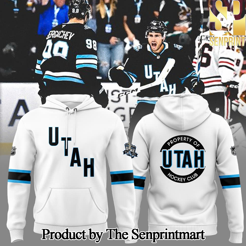 Utah Hockey Club NHL 2024 For Sport Fans Full Printed Hoodie White SEN3130