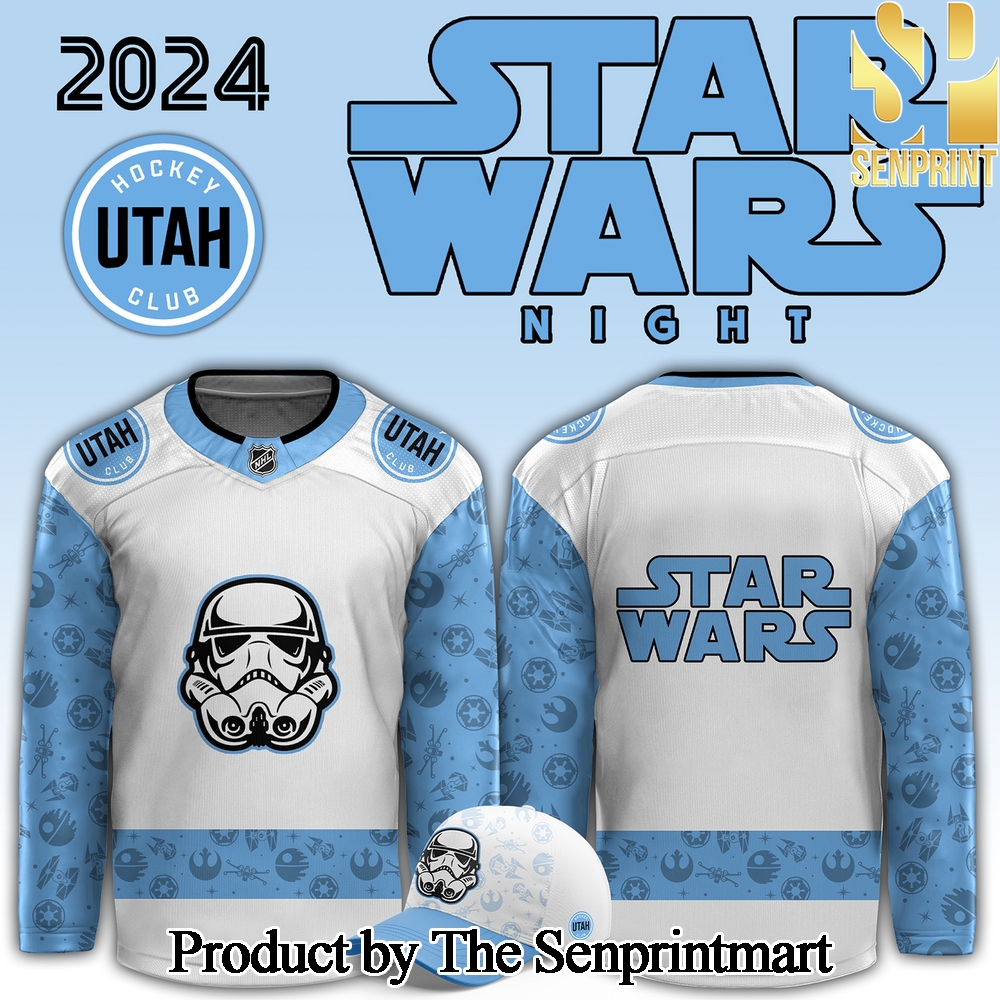 Utah Hockey Club x Star Wars Night 2024 Exclusive For Sport Fans Full Printed Jersey SEN3122