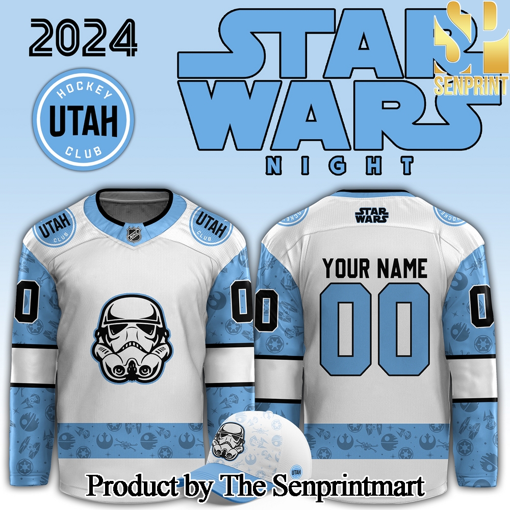 Utah Hockey Club x Star Wars Night 2024 Exclusive For Sport Fans Full Printed Jersey SEN3123