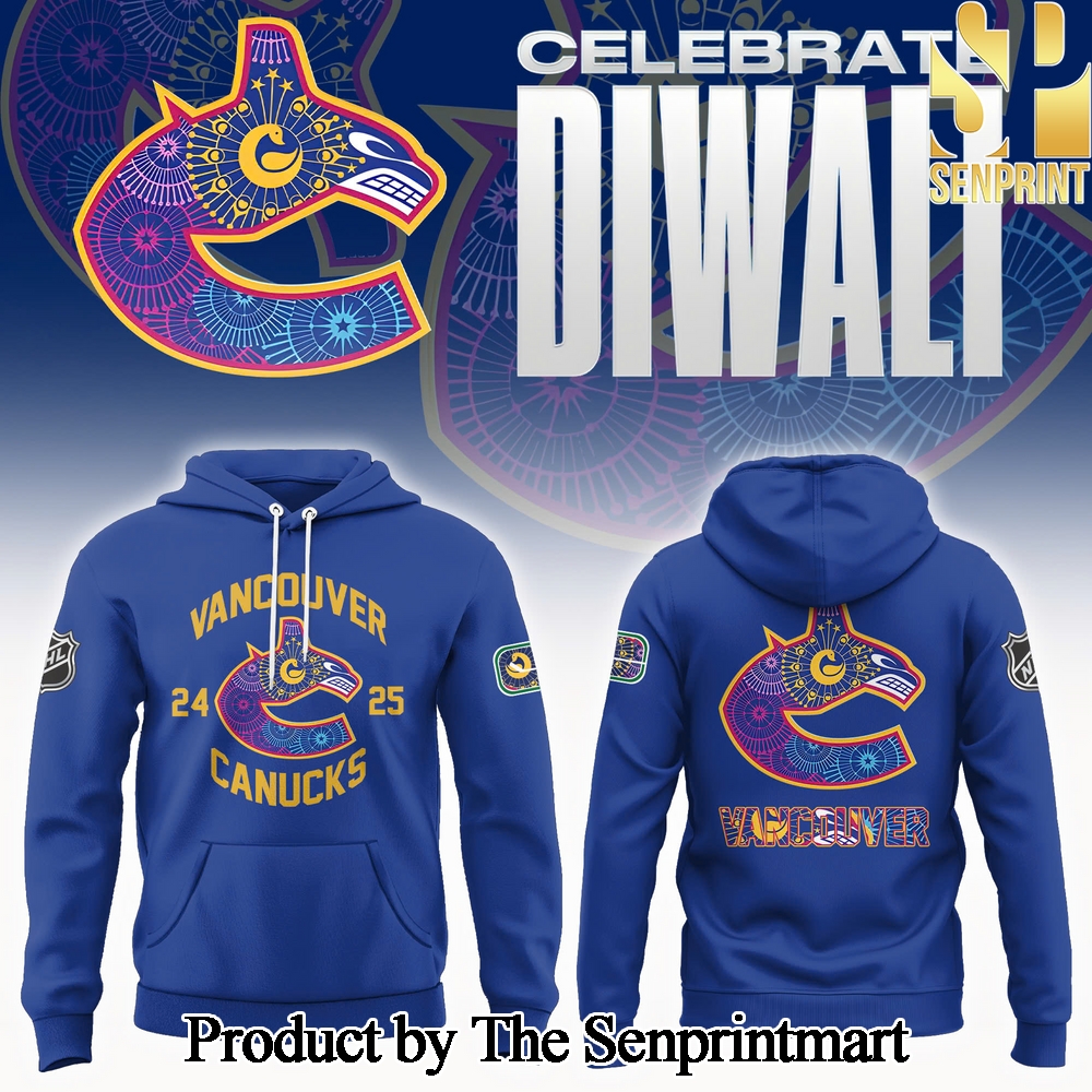 Vancouver Canucks Diwali Night 2024 For Sport Fans Full Printed Hoodie SEN3136