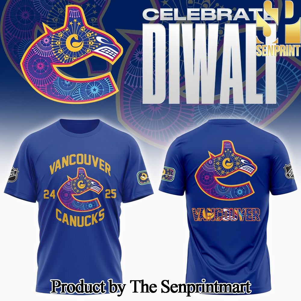 Vancouver Canucks Diwali Night 2024 For Sport Fans Full Printed Tshirt SEN3140