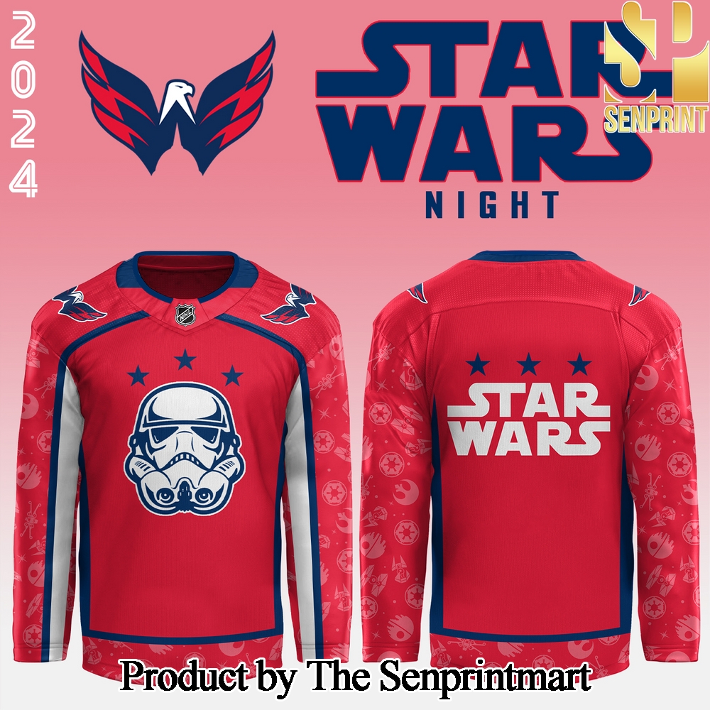 Washington Capitals x Star Wars Night For Fans All Over Printed Jersey SEN3152