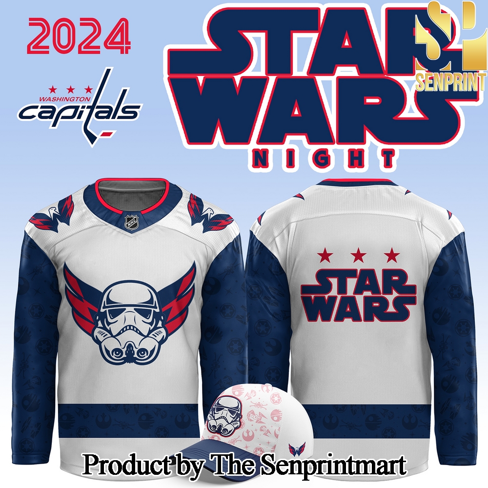 Washington Capitals x Star Wars Night For Fans All Over Printed Jersey SEN3154