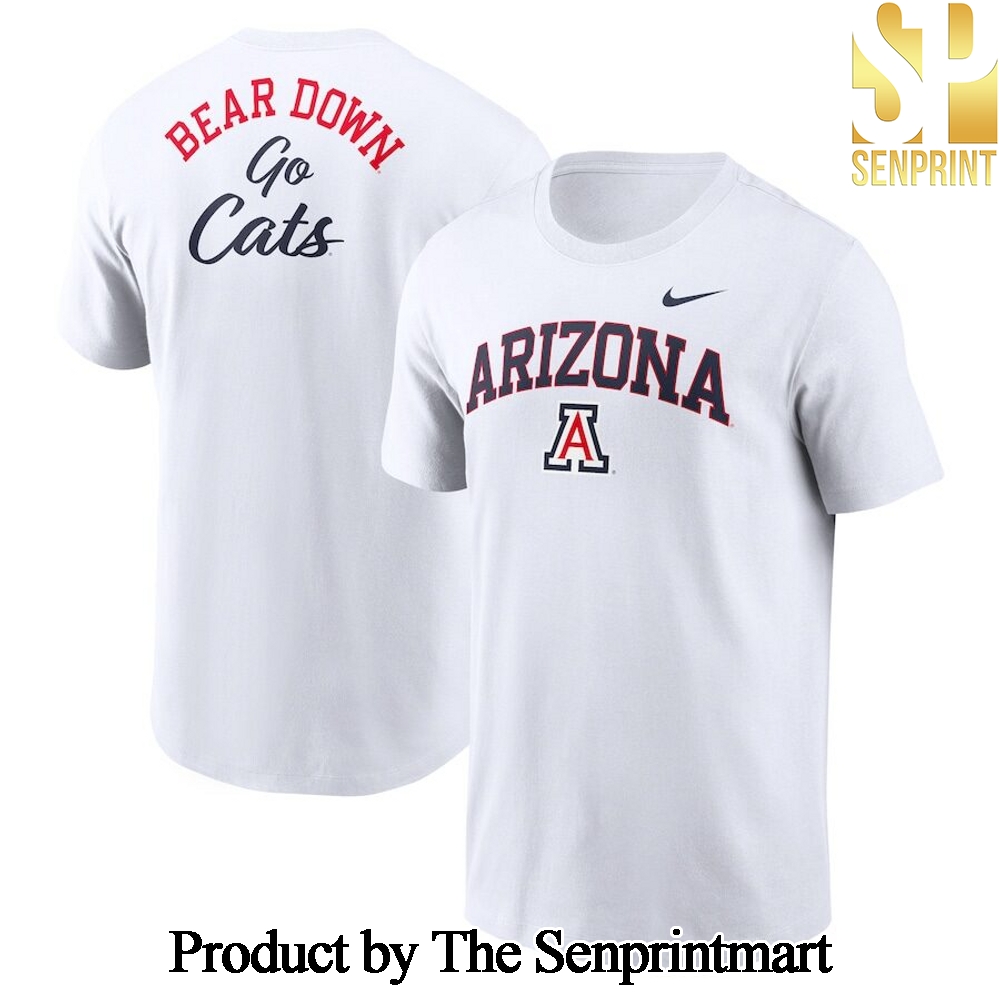 Arizona Wildcats For Sport Fans All Over Printed White Tee Shirt SEN2870