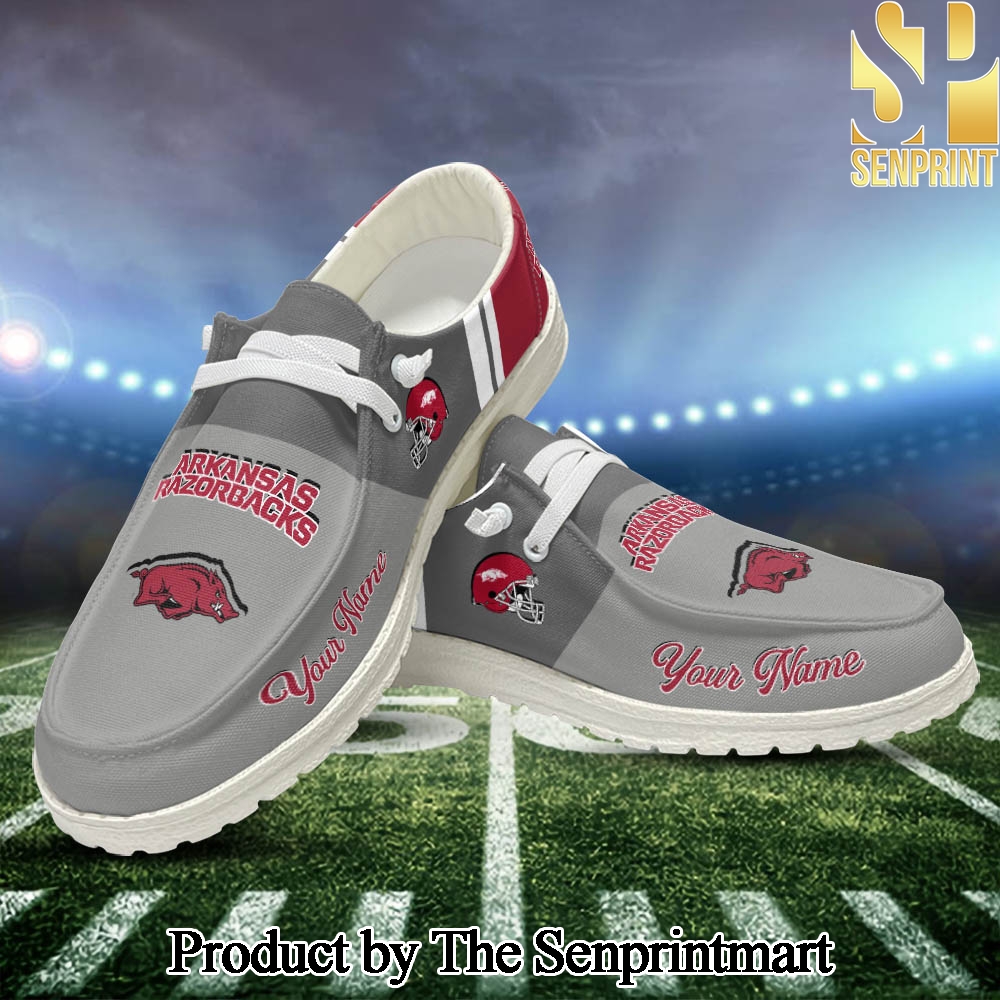 Arkansas Razorbacks NCAA Personalized H’Dude For Sport Fans 3D Shoes SEN2846