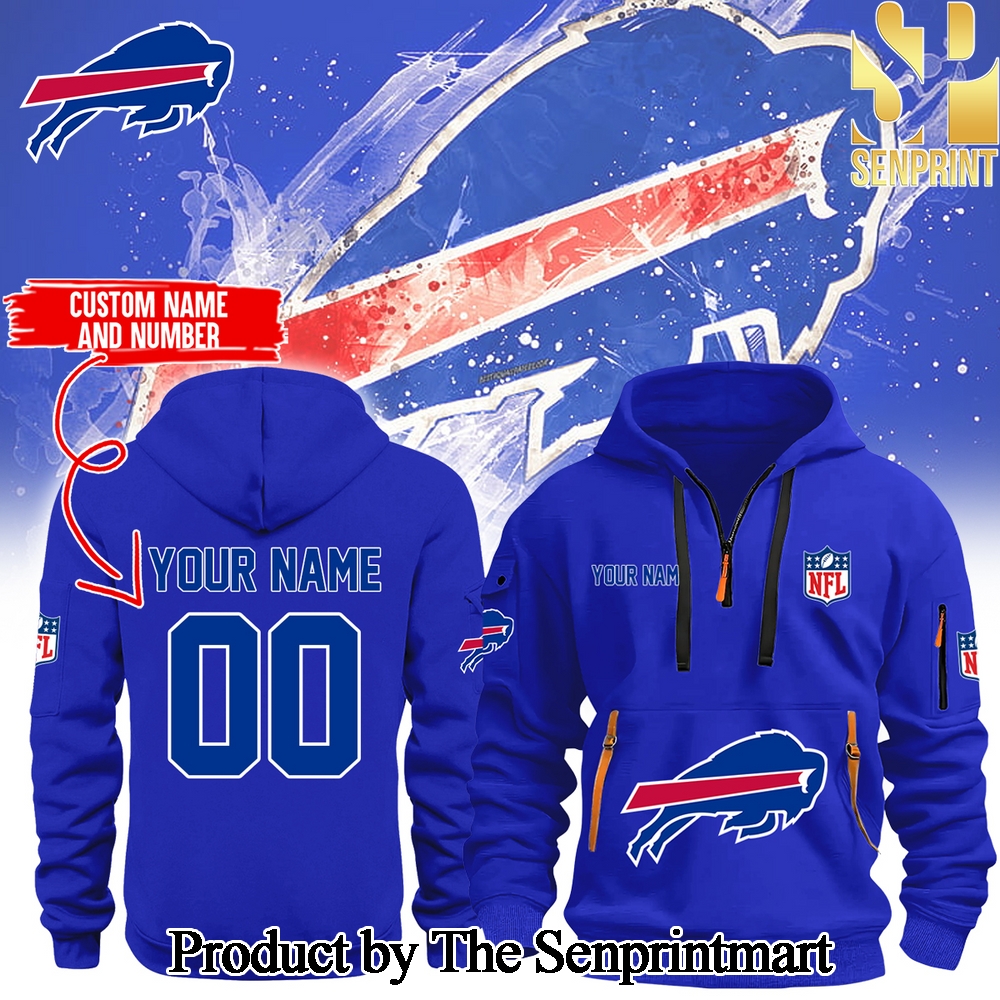 Buffalo Bills For Fans Full Printed Half Zip Hoodies SEN2910