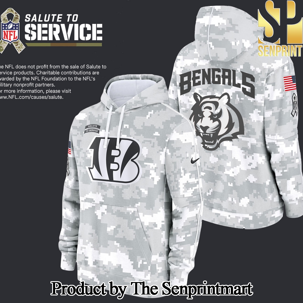 Cincinnati Bengals 2024 Salute To Service Performance Hoodie SEN2998