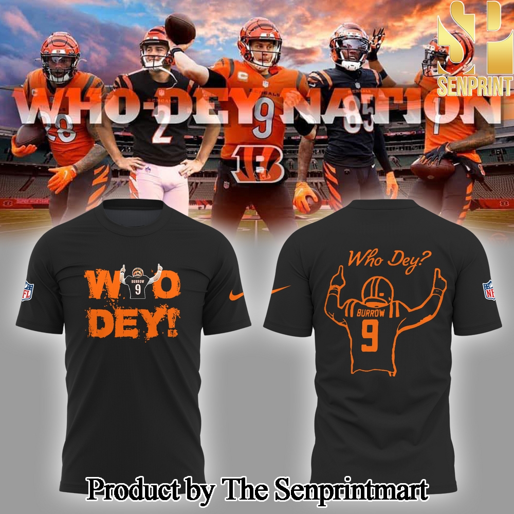 Cincinnati Bengals 2024 Who Dey Nation Black Tee Shirt SEN2949