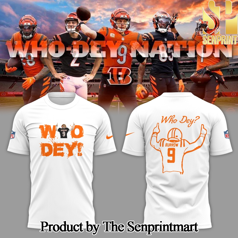 Cincinnati Bengals 2024 Who Dey Nation White Tee Shirt SEN2951