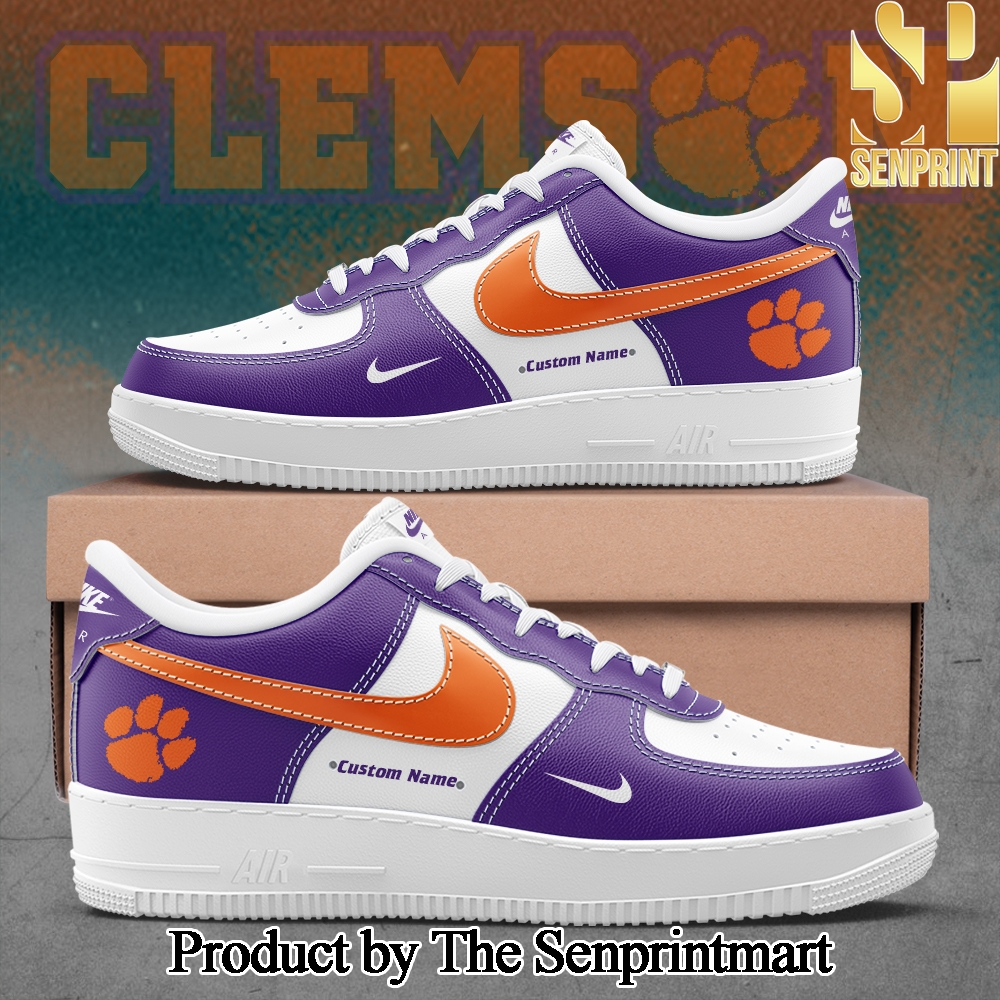 Clemson Tigers Football Air Force Shoes Custom Name 2024 SEN3016