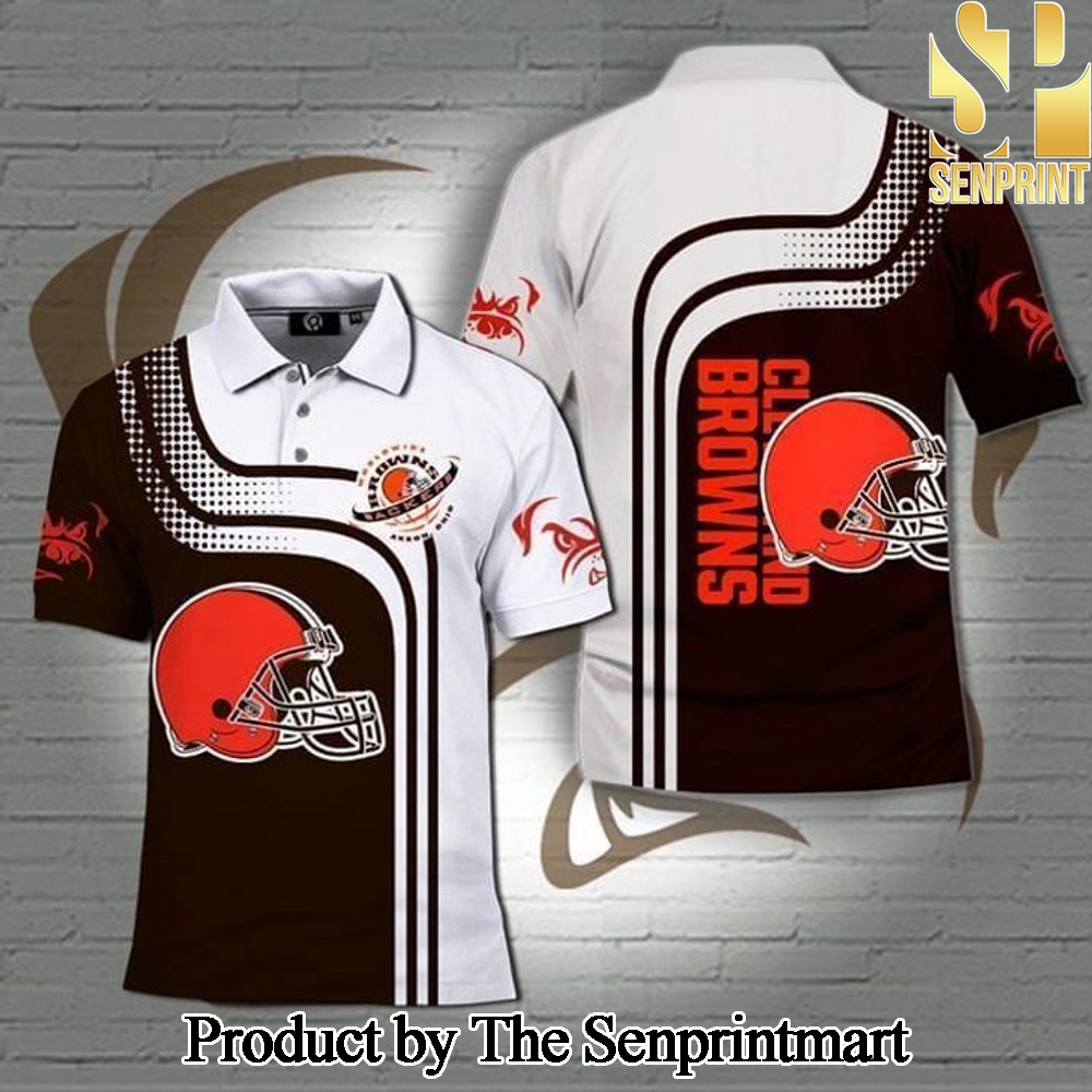 Cleveland Browns Football For Fans Full Printing Polo SEN3101