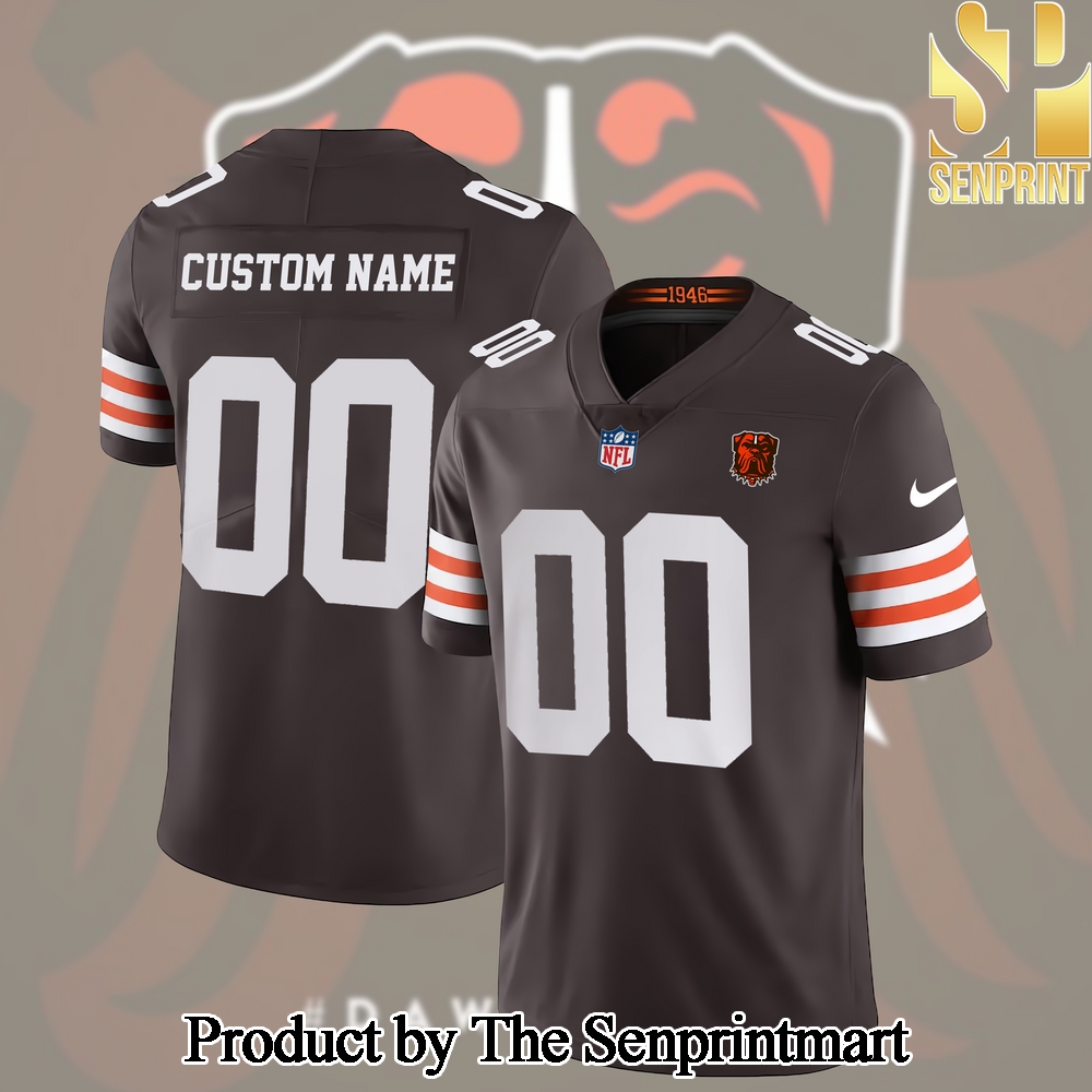 Cleveland Browns For Fans Full Printed Football Jersey SEN3098