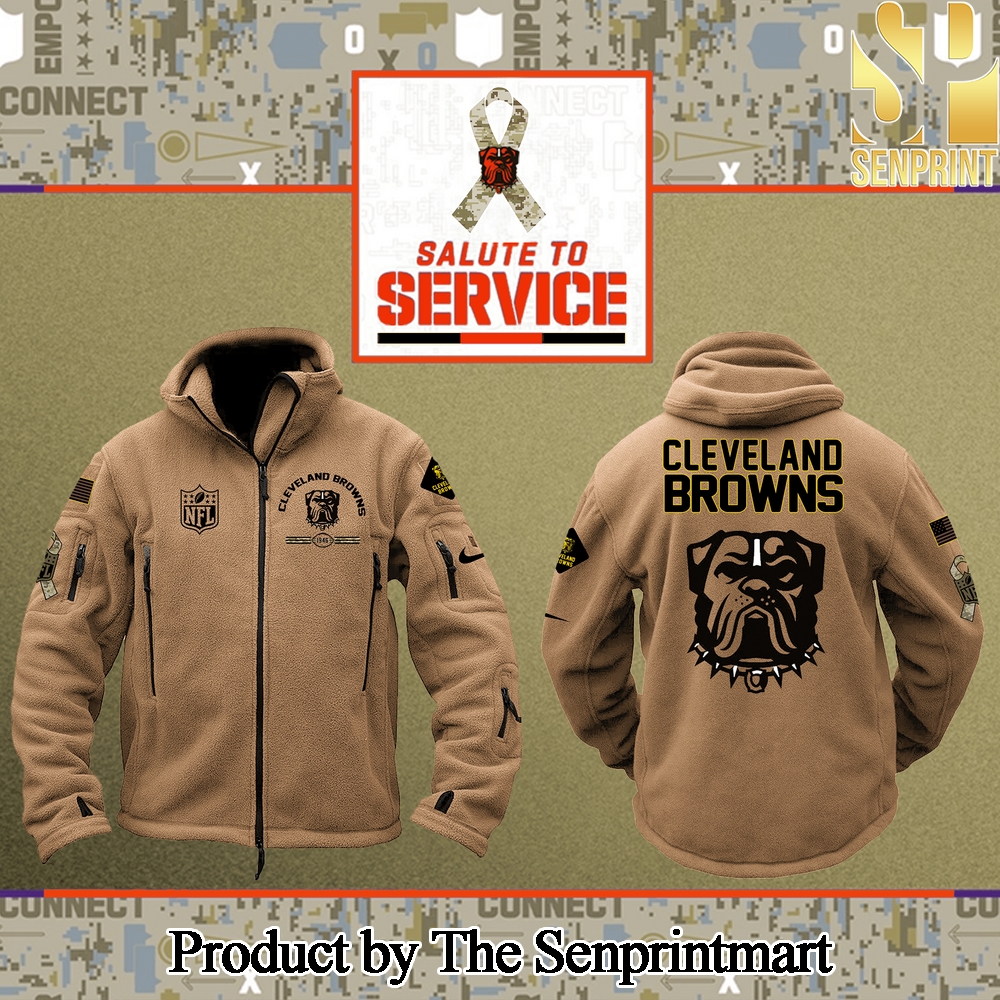 Cleveland Browns Mens Bearskin Hoodie Winter Salute to Service SEN3066