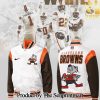 Cleveland Browns Wear Your WhiteBomber Jacket SEN3074