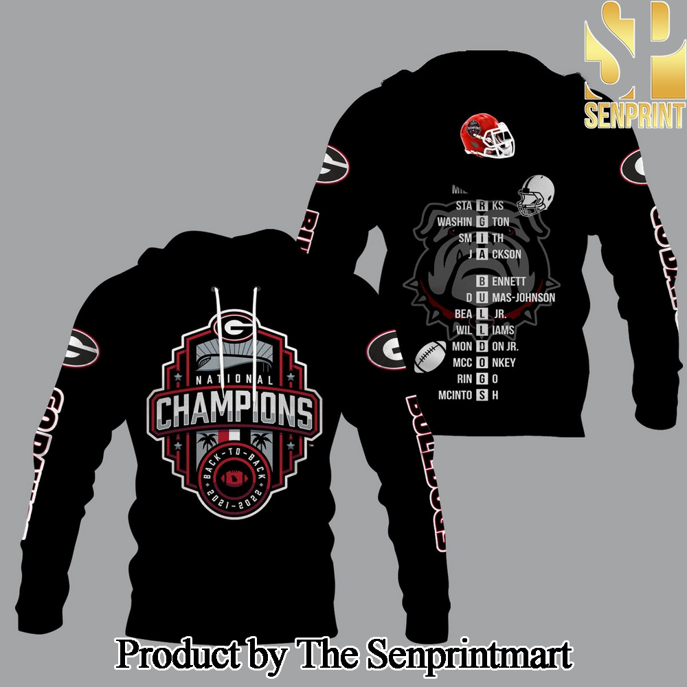 Georgia Bulldogs Champions Casual Full Printed Shirt SEN3148