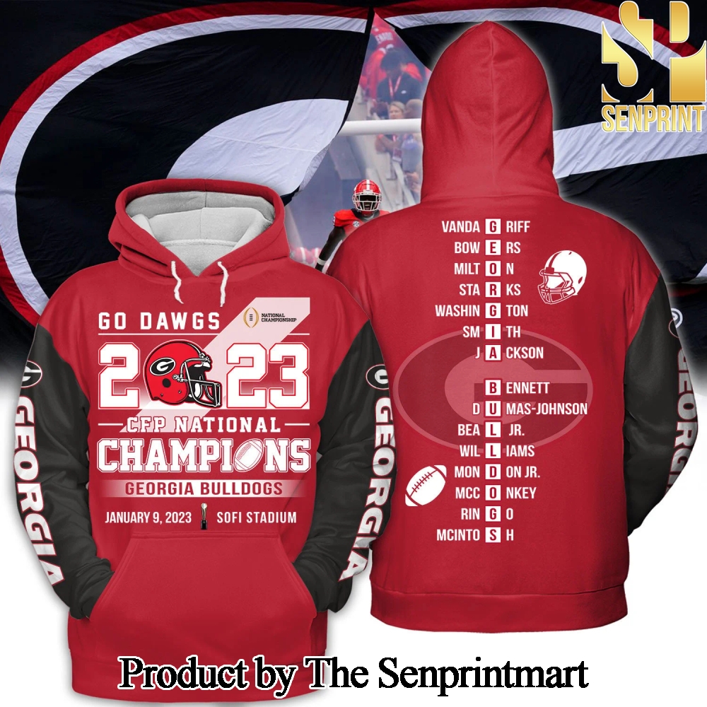 Georgia Bulldogs Champions Casual Full Printed Shirt SEN3177