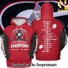 Georgia Bulldogs Champions Casual Full Printed Shirt SEN3182