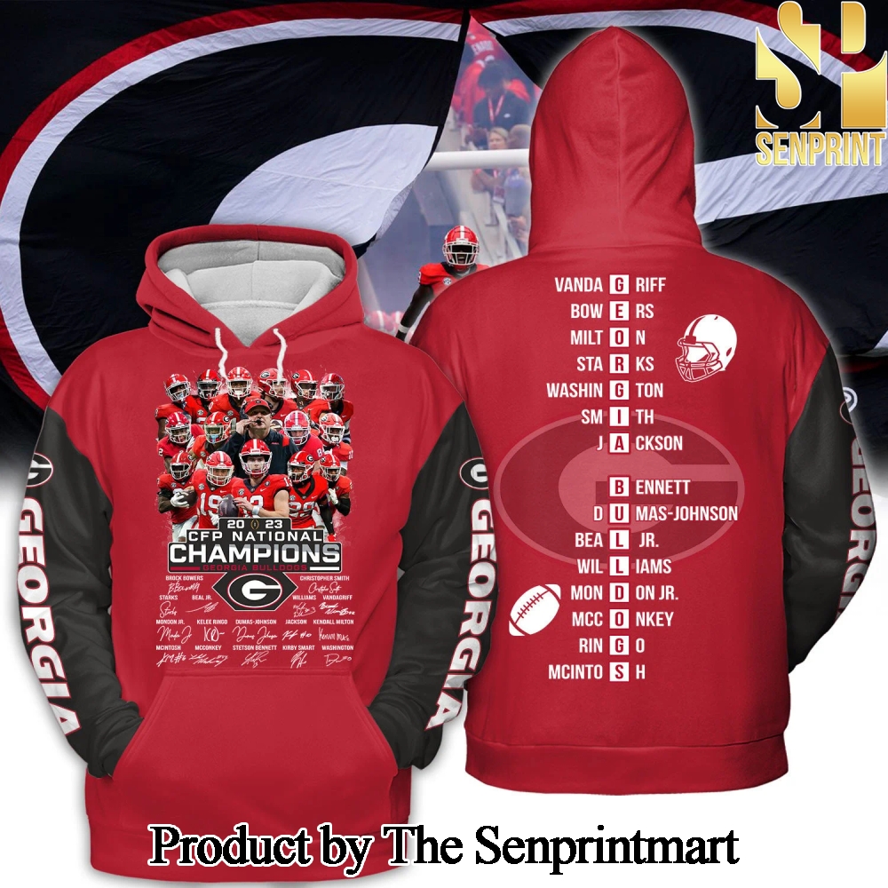 Georgia Bulldogs Champions Casual Full Printed Shirt SEN3184