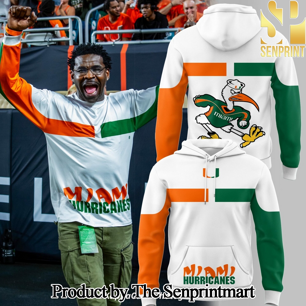 Miami Hurricanes x Michael Irvin Gift Ideas Full Printing Hoodie SEN3263