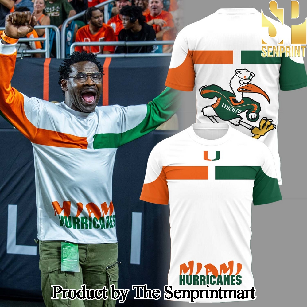 Miami Hurricanes x Michael Irvin Gift Ideas Full Printing TShirt SEN3276