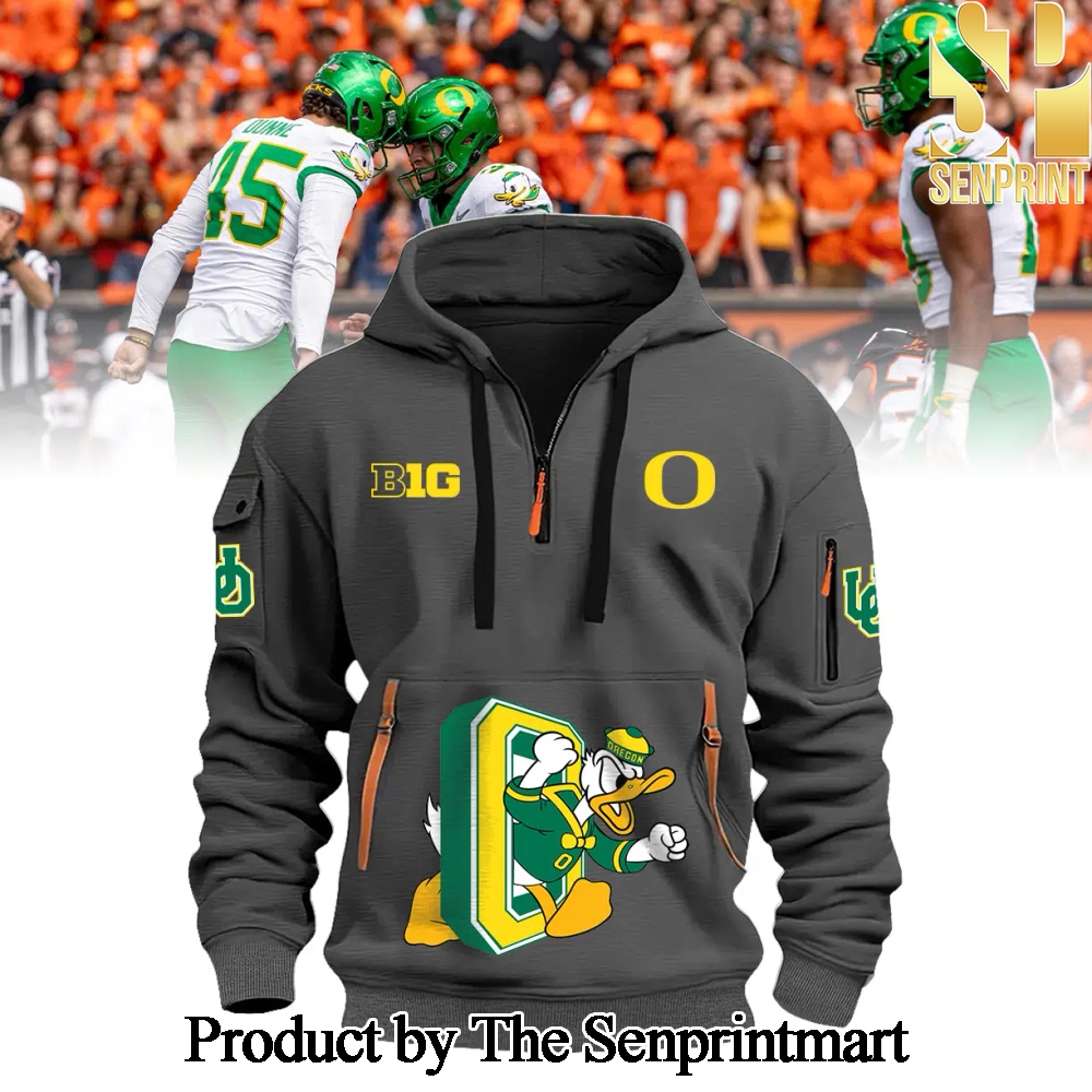 Oregon Ducks Football 2024 Half Zip Hoodies SEN3410